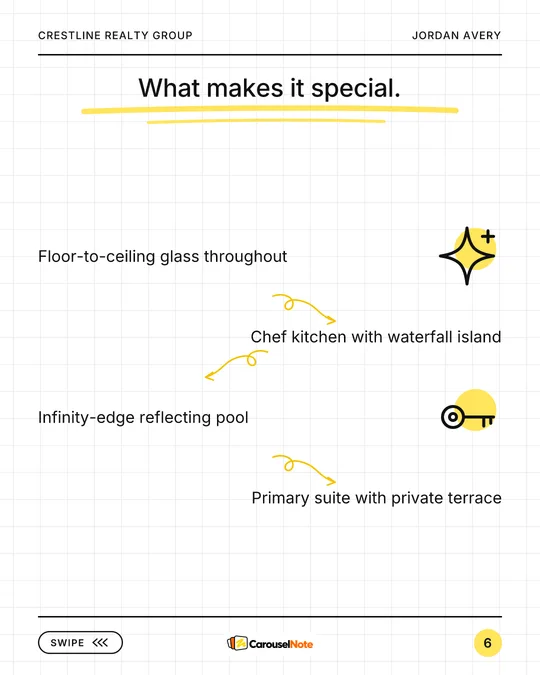 Features slide in the Sketch Notes template
