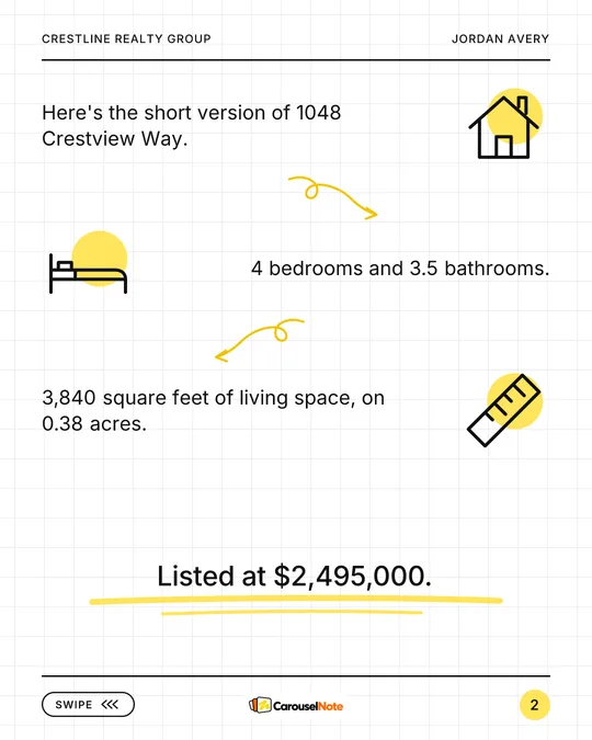 Sketch Notes key stats slide on graph paper