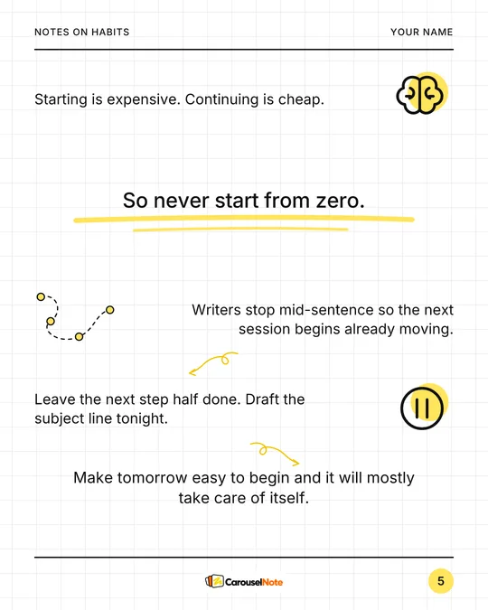 Story post takeaway slide