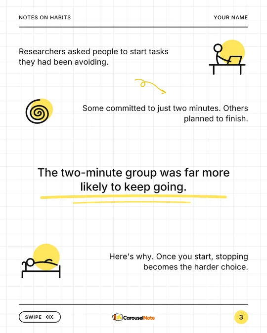 Story post study slide with a highlighted finding